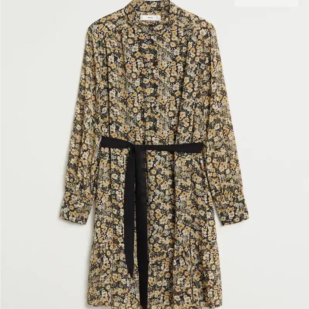MANGO Printed Bow Dress in size 6